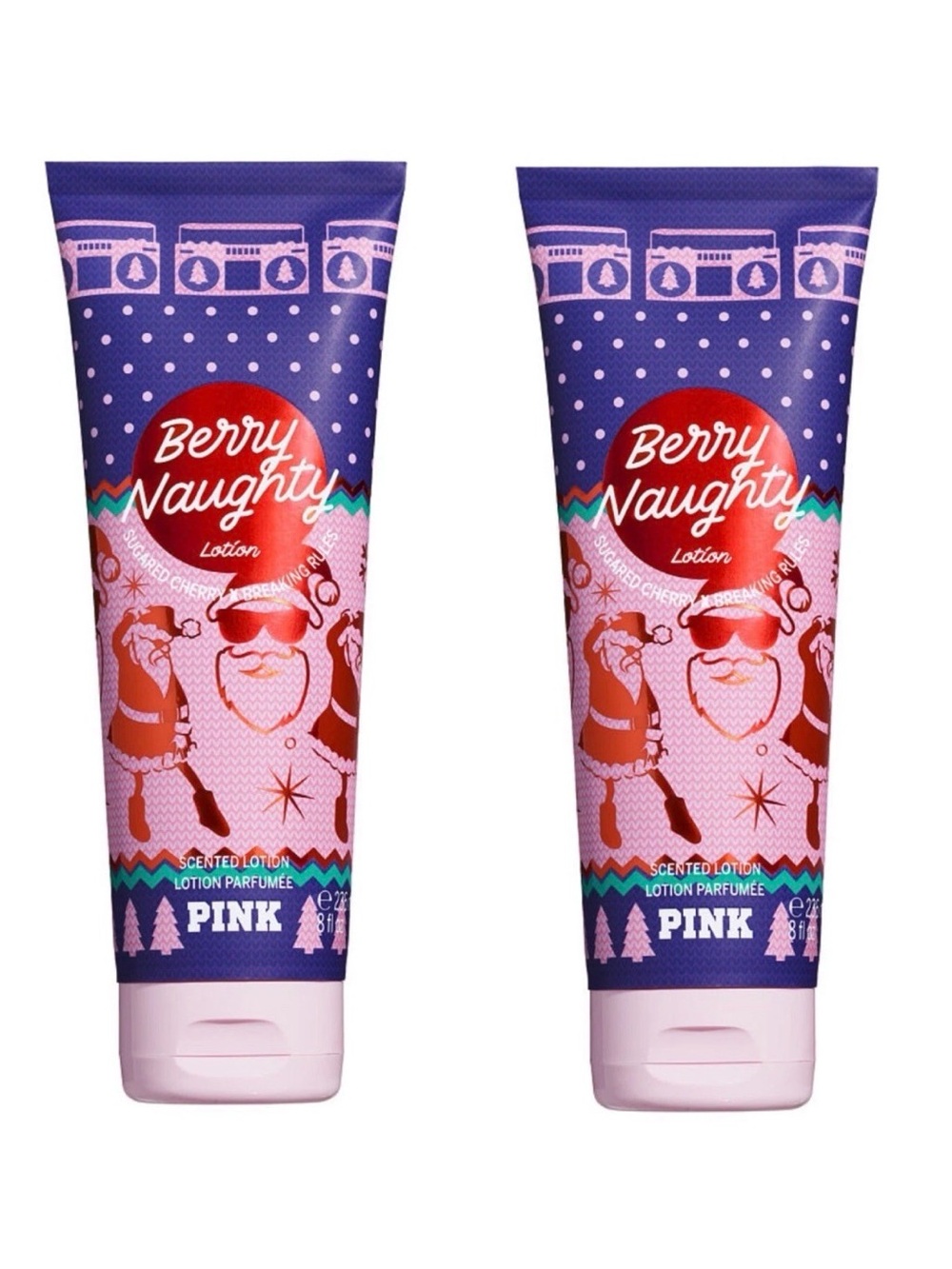 Victoria’s Secret PINK Berry Naughty Scented Lotion ~ 8 fl.oz. ( Lot of 2 )